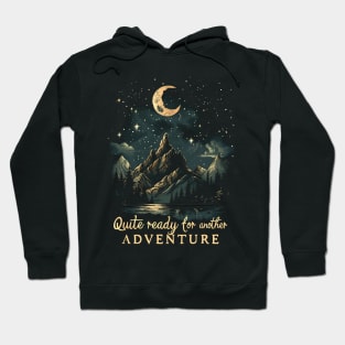 Quite Ready for Another Adventure - Moon and Lonely Mountain - Fantasy Hoodie